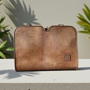 Anne Klein Vintage Calderon Brown and Brass Crossbody